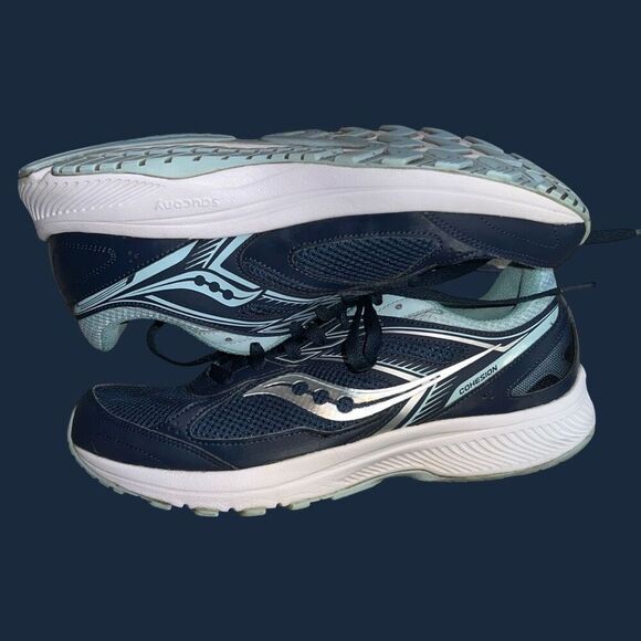 Women’s Saucony Cohesion 14 Blue Dutch Goat Running Sneakers Size 10 - Picture 6 of 7